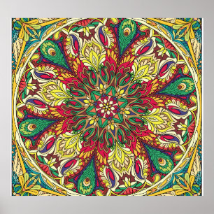 Póster Mandala Bandana: Diseño inmaculado.