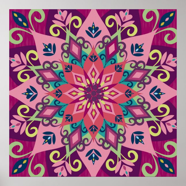 Póster Mandala Bloom (Frente)