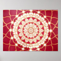 Mandala Borgoña Platino Blanco Luminoso