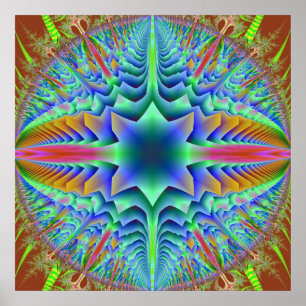 Póster Mandala bulliciosa