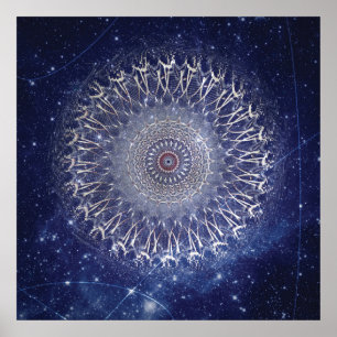 Póster Mandala Celestial Galaxy Art