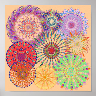 Póster Mandala Collage Three