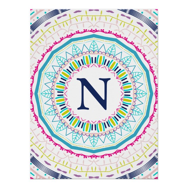 Póster mandala colorida (Anverso)