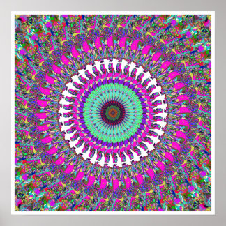 Póster Mandala colorida de la simetría