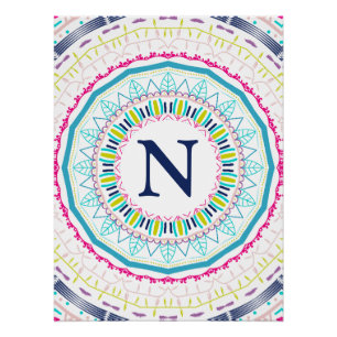 Póster mandala colorido
