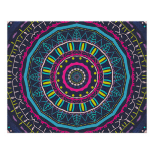 Póster mandala colorido