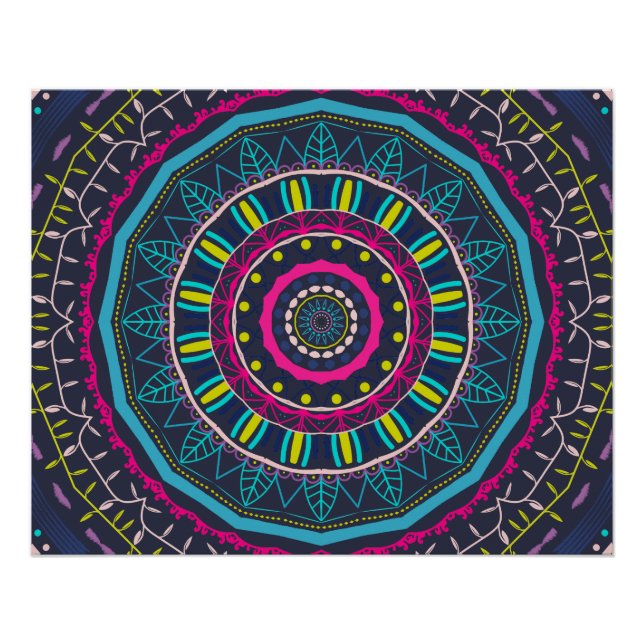 Póster mandala colorido (Anverso)