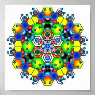 Póster Mandala cósmica 1