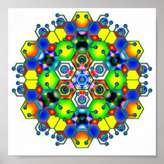 Póster Mandala cósmica 1
