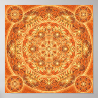 Póster Mandala de Acción de Gracias
