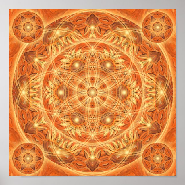 Póster Mandala de Acción de Gracias (Frente)