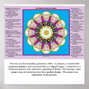 PÓSTER MANDALA DE BABAJI CON EL POEMA