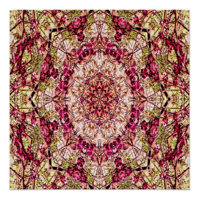Póster Mandala de Brote Rojo... (Anverso)