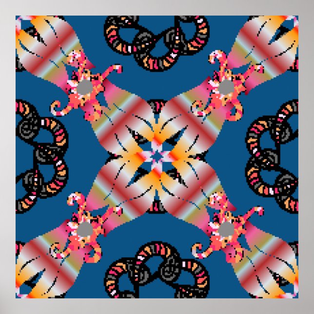 Póster Mandala de color amarillo. Invitación (Frente)