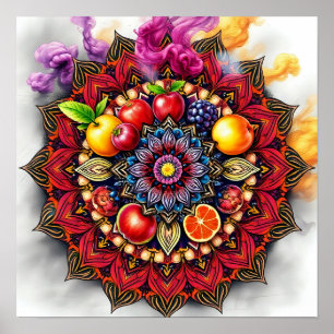 Póster Mandala de frugalidad