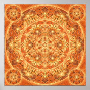 Póster Mandala de la acción de gracias