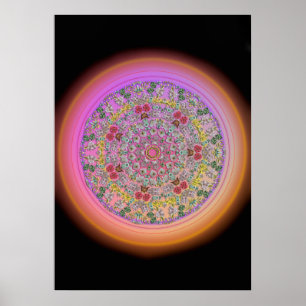 Póster Mandala de la flor - poster dimensionable