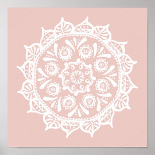 Póster Mandala de la malva