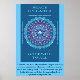PÓSTER MANDALA DE LA PAZ DEL DÍA DE FIESTA