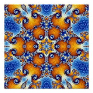 Póster Mandala de la vida del océano