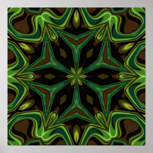Póster Mandala de las curvas y de los ángulos