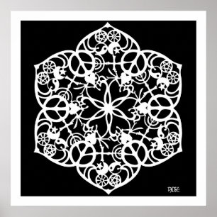 Póster Mandala de paz