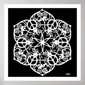 Póster Mandala de paz