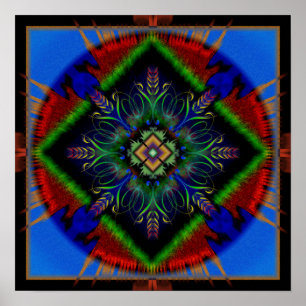 Póster Mandala de paz