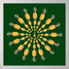Póster mandala de piña