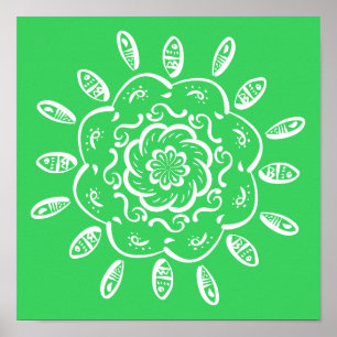Póster Mandala de primavera
