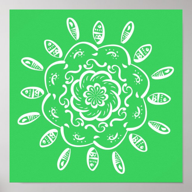 Póster Mandala de primavera (Frente)