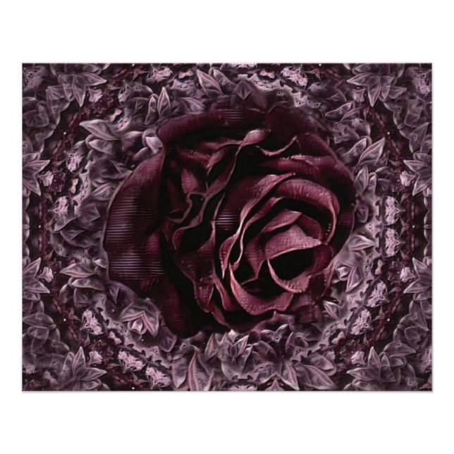 Póster Mandala de rosa  (Anverso)