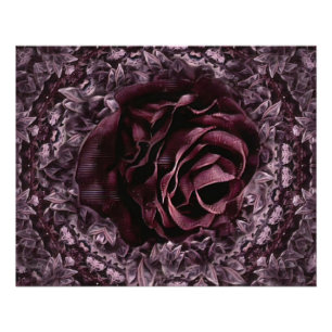 Póster Mandala de rosa 