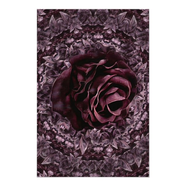 Póster Mandala de rosa  (Anverso)