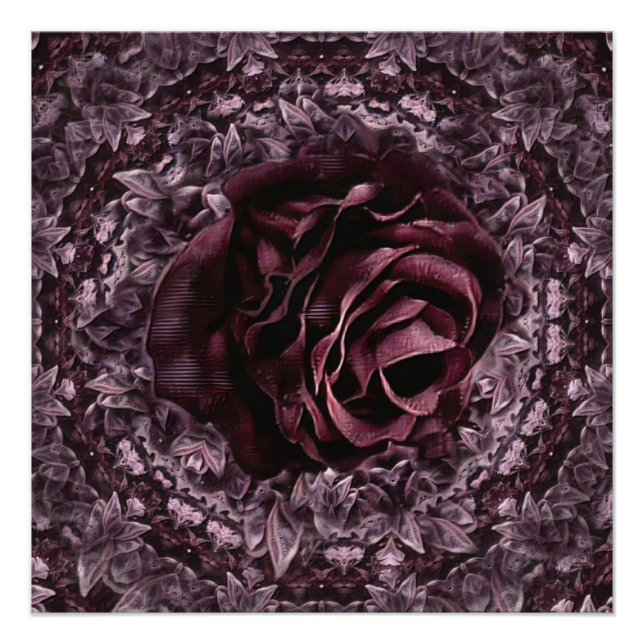 Póster Mandala de rosa  (Anverso)