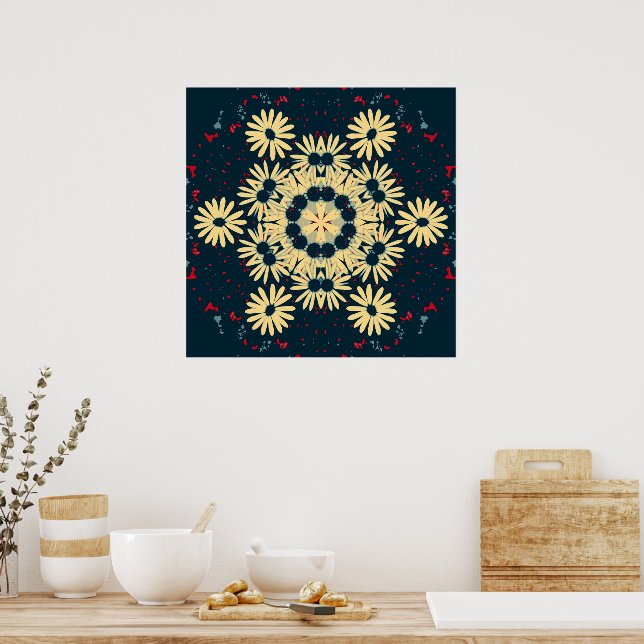 Póster Mandala de Sueños de Margarita (Cocina)