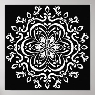 Póster Mandala del cuervo