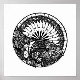 Póster Mandala del horizonte
