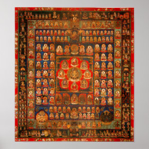Póster Mandala del reino de la matriz