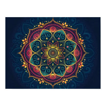 Mandala digital intrincada: Un Kaleidoscopio de co