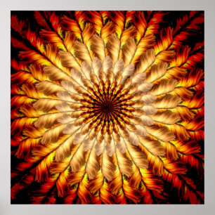 Póster Mandala emplumada de Sun