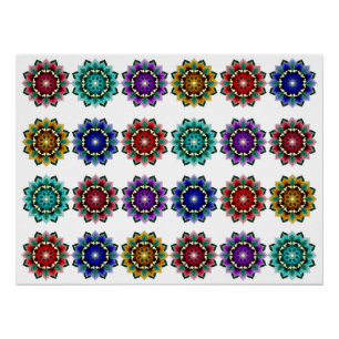 Póster Mandala en varios colores