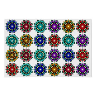 Póster Mandala en varios colores