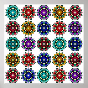 Póster Mandala en varios colores