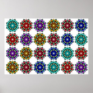 Póster Mandala en varios colores