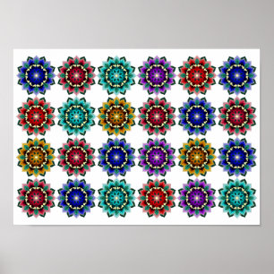 Póster Mandala en varios colores