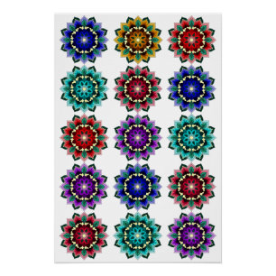 Póster Mandala en varios colores