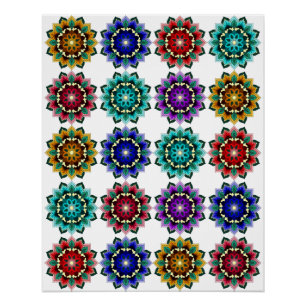 Póster Mandala en varios colores