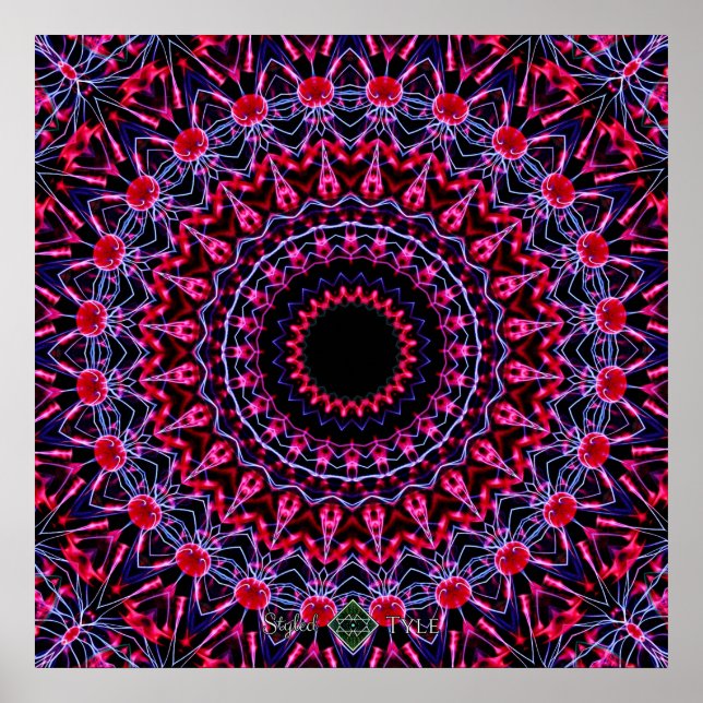 Póster Mandala Estroboscópico (Frente)