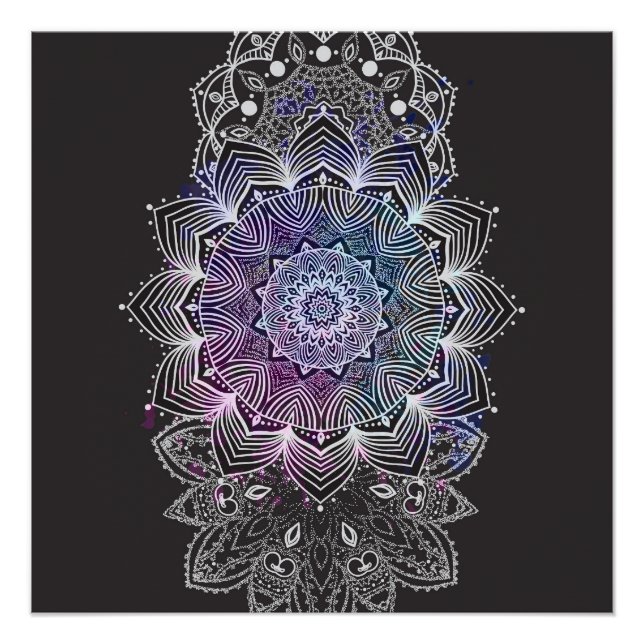 Póster Mándala floral (Anverso)